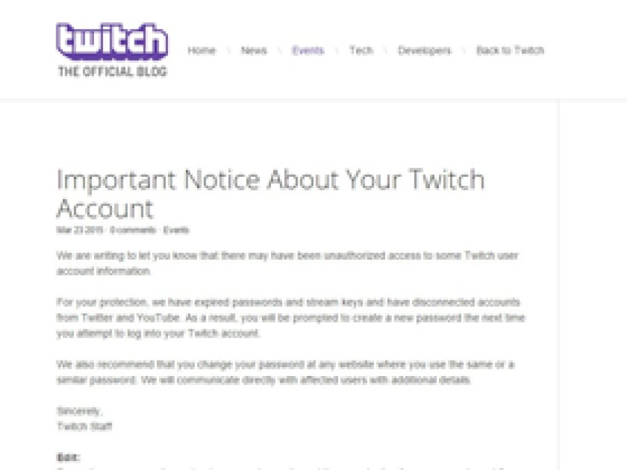 Twitch'e siber saldırı