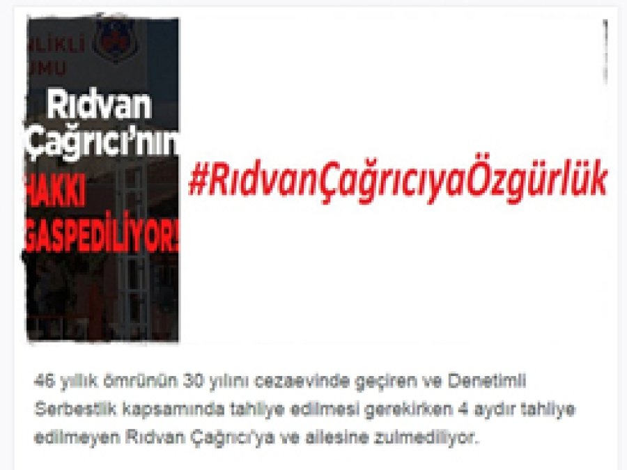 Rıdvan Çağrıcı için imza kampanyası