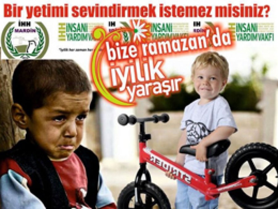 Yetim çocuklar için bisiklet kampanyası