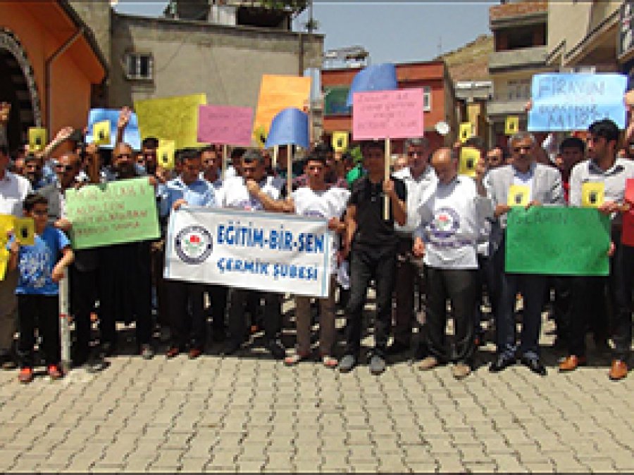 Çermik halkı darbeci Sisi'yi lanetledi