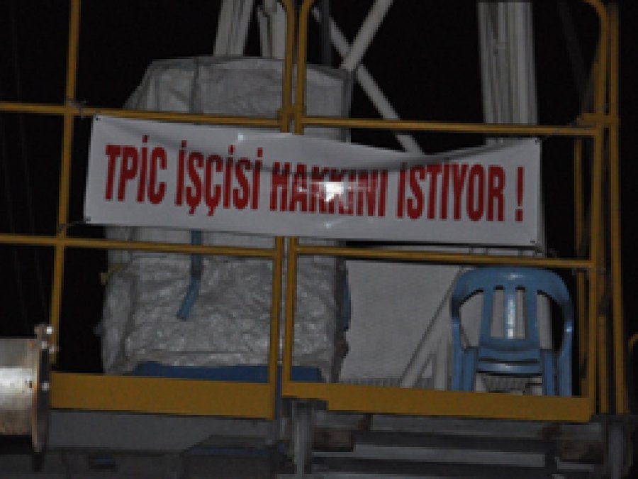 TPİC işçilerinin eylemine polis müdahalesi