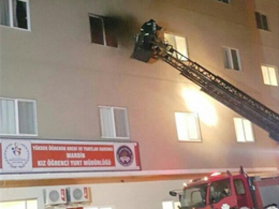 Mardin Kız Yurdu'nda yangın