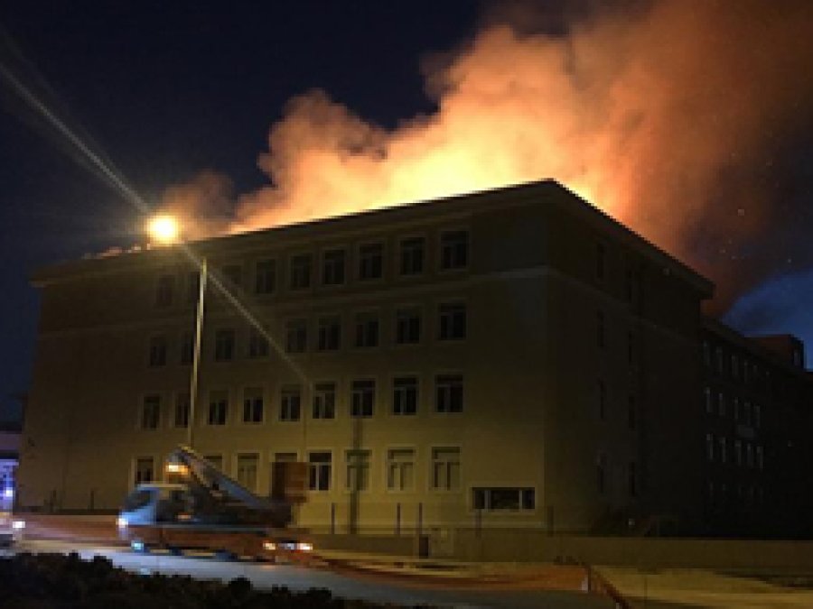 Edirne'de bir okulda yangın çıktı