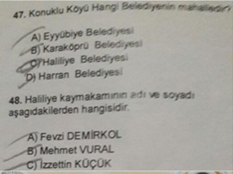 Siyer sınavında anormal sorular sordular