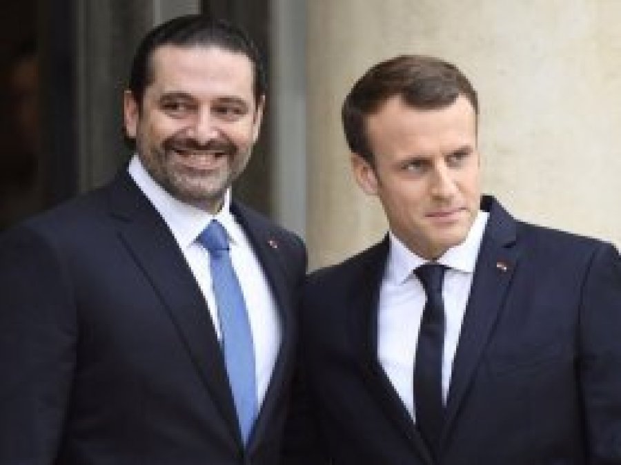 Macron, Paris'te Hariri ile görüştü