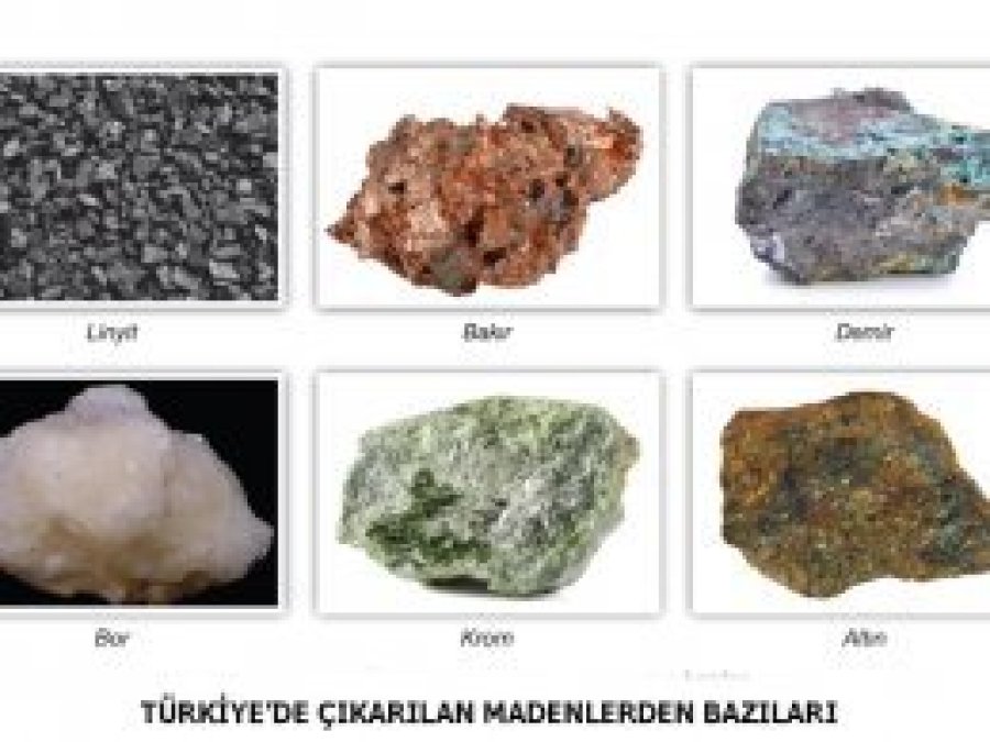 90 maden çeşidinden 77’si Türkiye'de bulunuyor