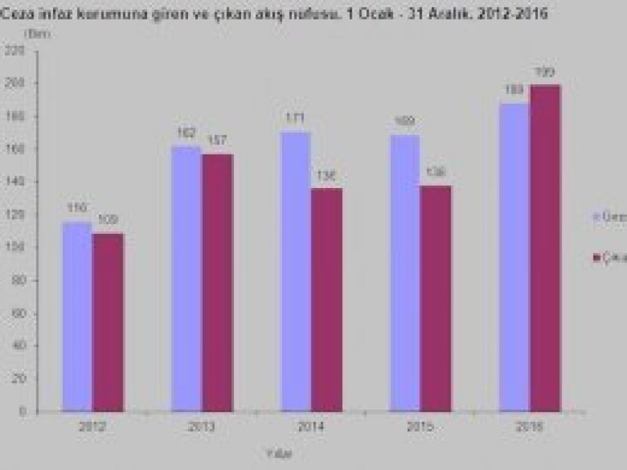 Ceza infaz kurumunda bulunan kişi sayısı arttı