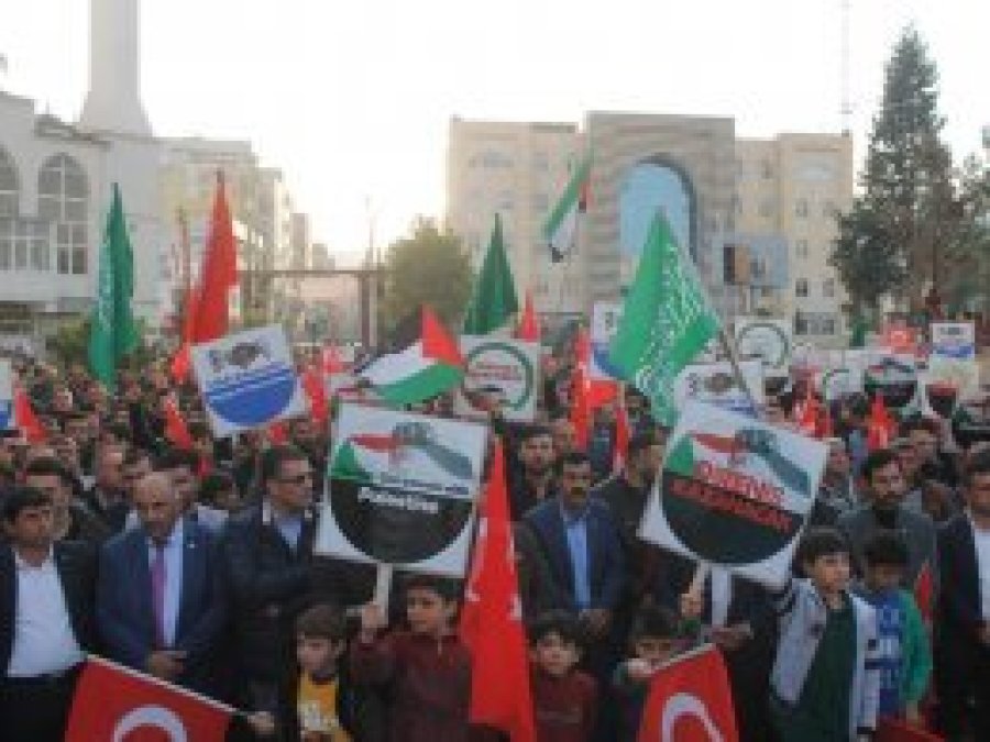 Cizre'de 'Kudüs'e özgürlük insanlığa barış' mitingi