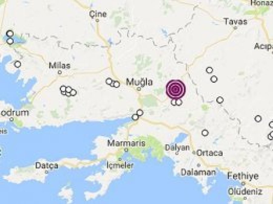 Muğla'da 5 büyüklüğünde deprem