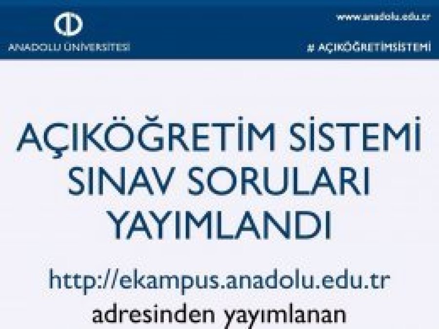 AÖF final sınavı cevapları yayımlandı