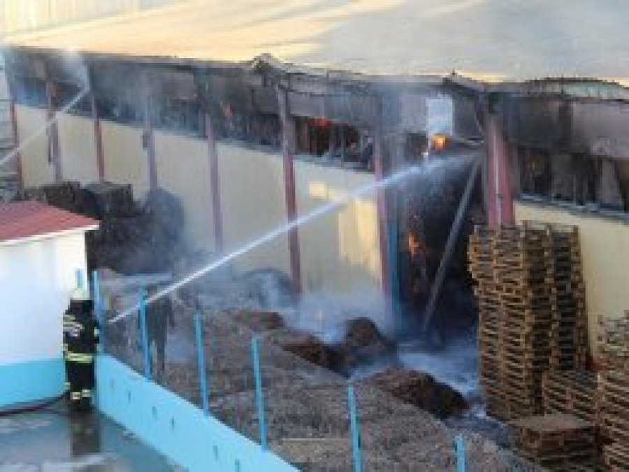 Karton fabrikasında yangın: 8 yaralı