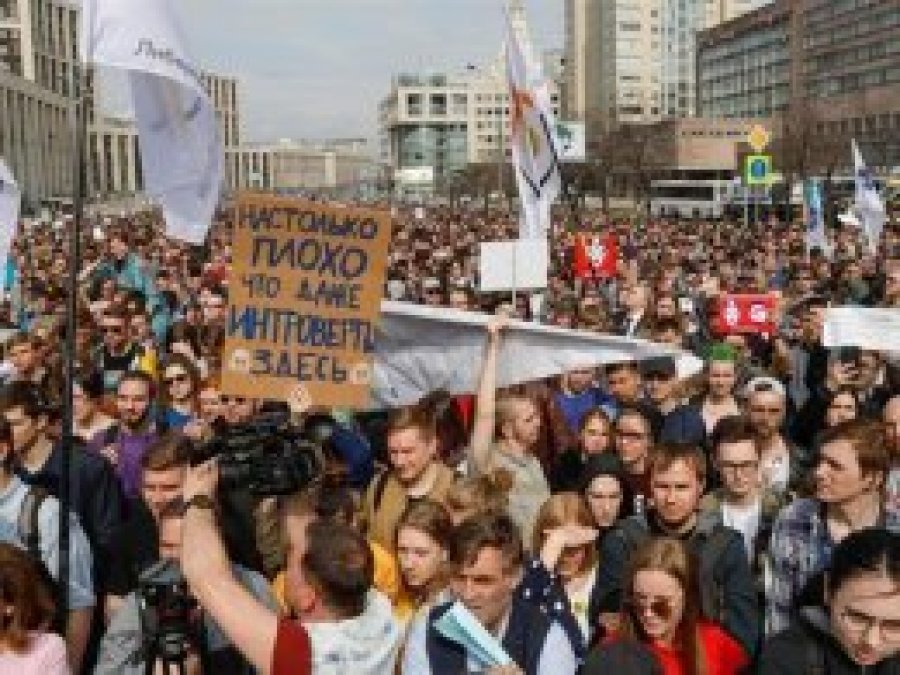 Rusya'da 'Telegram yasağı' protesto edildi