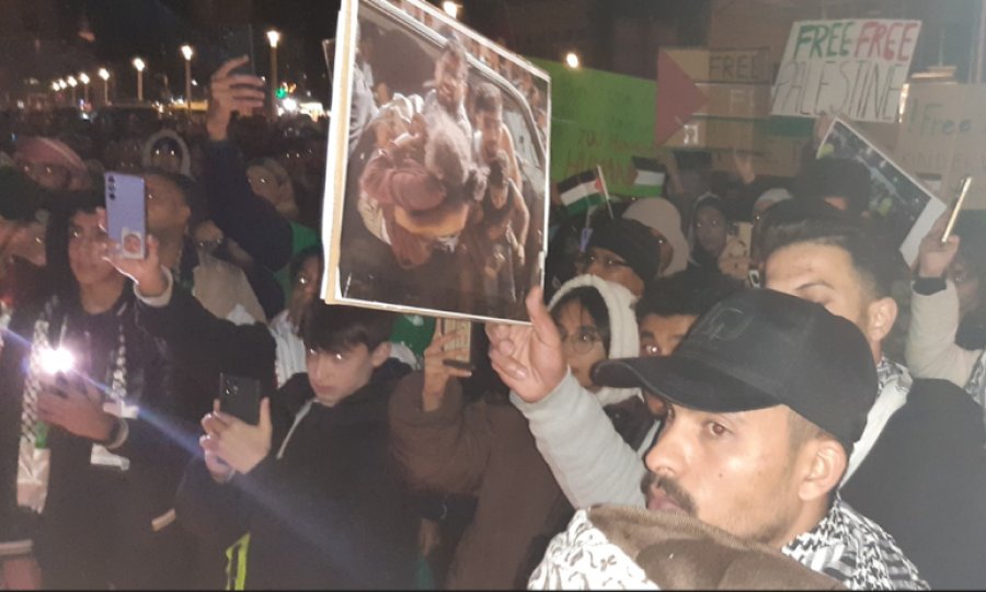 Gazze’deki hastane katliamı Almanya’da protesto edildi