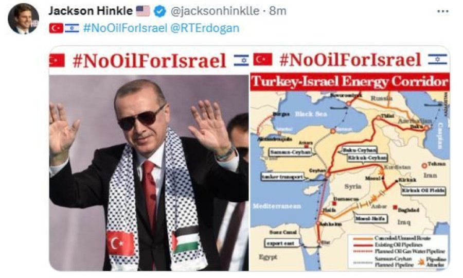 Sosyal Medya'da viral olan kampanya: "Erdoğan, İsrail'e petrolü kes"