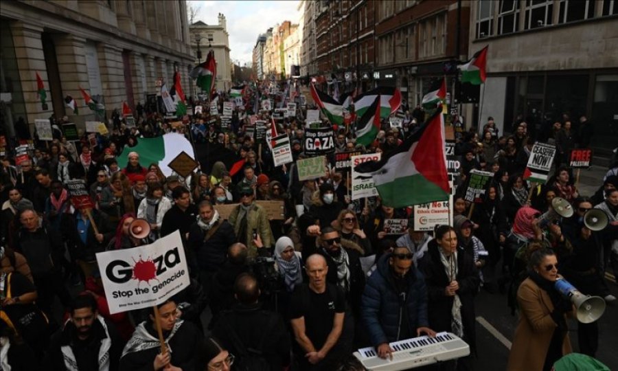Londra'da 100 bin kişilik Filistin ve İran yürüyüşü