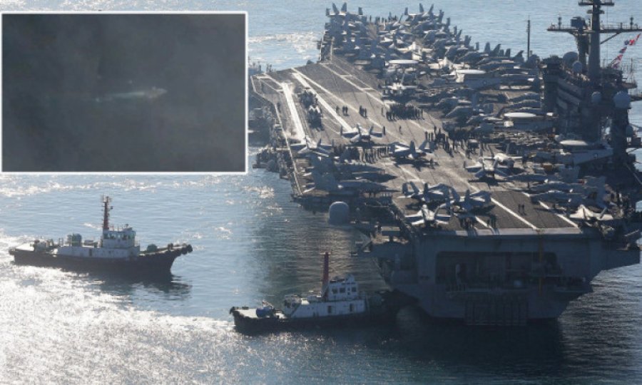 İran, Amerikan uçak gemisini 4 füzeyle vurdu