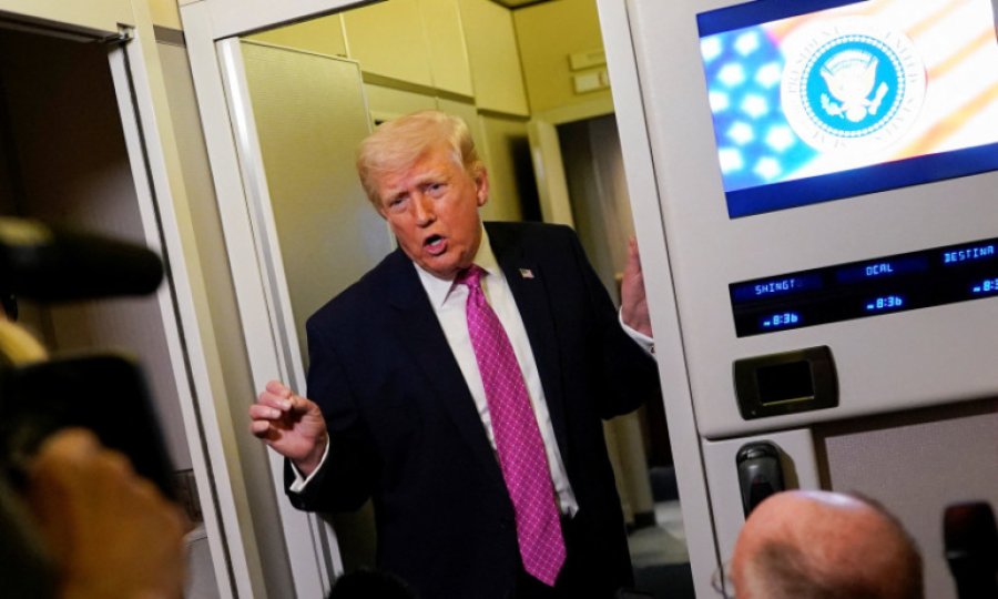 Trump'tan uçakta peş peşe açıklamalar! Savaş sinyali verdi